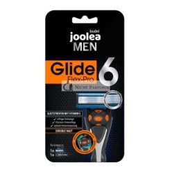   Joolea Herren Glide Flex-Pro 6 Rasierer für empfindliche Haut mit Ersatzkassette