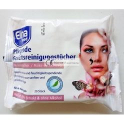   Elina med Nährende Gesichtsreinigungstücher - Packung mit 20 alkoholfreien Make-up-Entferner Tüchern,