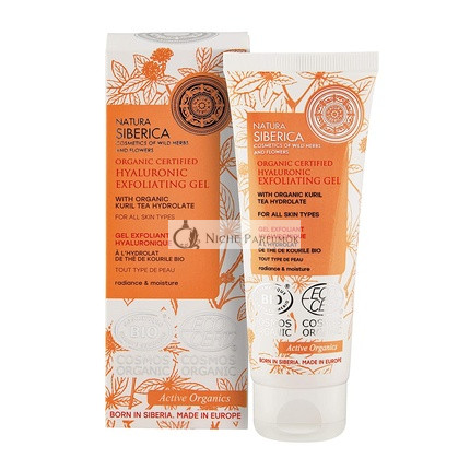 Natura Siberica Bio-Certifikált Hyaluronsav Hámlasztó Gél Minden Bőrtípusra 75ml