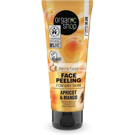 Organic Shop Finom Arcpiling Sárgabarackkal és Mangóval Száraz Bőrre, 75ml