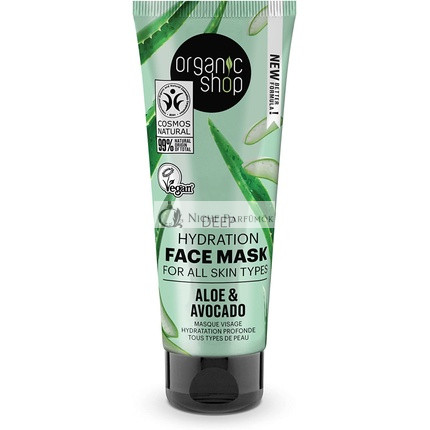 Organic Shop Tiefenhydrations-Gesichtsmaske für alle Hauttypen mit Avocado und Aloe 75ml