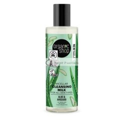   Organic Shop Micellás Tisztító Tej Minden Bőrtípusra Avokádóval és Aloe-val 150ml