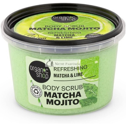 Organikus Bolt Frissítő Mojito Testradír Matcha & Lime, 250ml