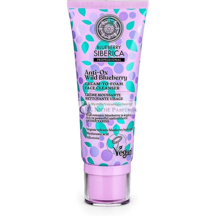 Natura Siberica Anti-OX Wildblaubeer Creme-Schaum Gesichtsreiniger