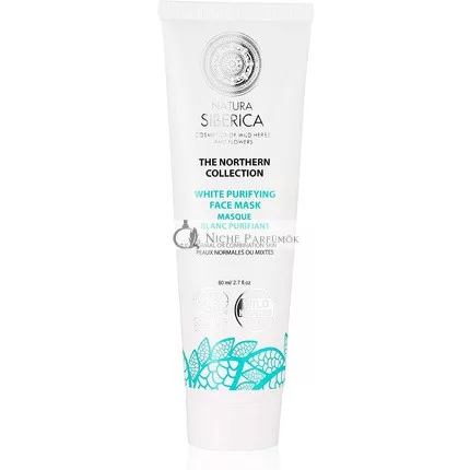 Natura Siberica Nordische weiße reinigende Gesichtsmaske für normale Haut, 80ml