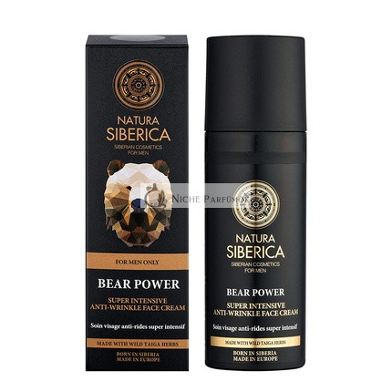 Natura Siberica For Men Only Bear Szuper Intenzív Erő Anti-Ránc Arcápoló Krém, 50ml