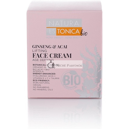 Natura Estonica Bio Ginseng & Acai Lifting Természetes Arckrém, 50ml
