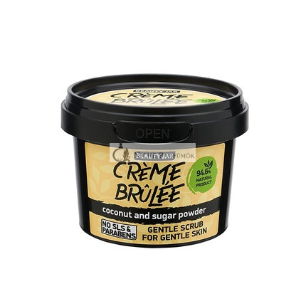 Beauty Jar Crème Brulee Sanftes Peeling mit Kokosöl und Zuckerpulver 120g,