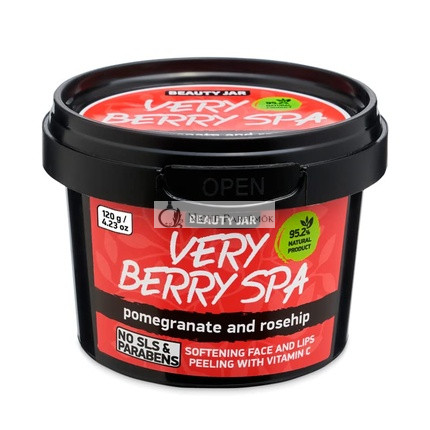 Beauty Jar Very Berry Spa Gesichts- und Lippenpeeling - Granatapfel- und Hagebuttenextrakte, 120 g