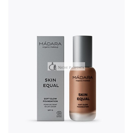 MÁDARA Organikus Bőrápolás Bőrkiegyenlítő Puha Ragyogás Alapozó SPF15, 30ml Gesztenye
