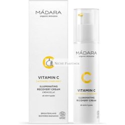   MÁDARA C-vitaminos világosító regeneráló krém organikus bőrápolás hialuronsavval és algakivonattal, 50ml