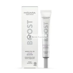  MÁDARA Organic Skincare BOOST Amino-Fill 3D Lifting Booster 25ml, Firming, Smoothing, Kollagén-Boosting, Vegán, Ecocert Tanúsítvánnyal, Újrahasznosítható Csomagolás