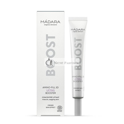 MÁDARA Organic Skincare BOOST Amino-Fill 3D Lifting Booster 25ml, Festigend, Glättend, Kollagen-Boosting, Vegan, Ecocert Zertifiziert, Recycelbare Verpackung