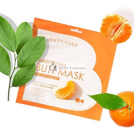 Buttitude FDA-zugelassene glättende + aufhellende Butt-Hydrogel-Gesichtsmaske mit Mandarinen von Jeju - Ultimative Gesäßpflege