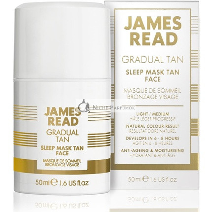 James Read Schlafmaske Über Nacht Allmähliche Bräunungsgel für das Gesicht Hell bis Mittelton 50ml