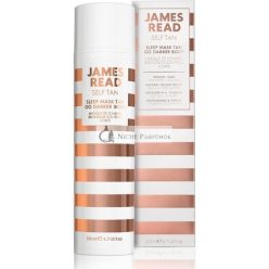   James Read Alvás Maszk Éjszakai Öntapadó Barnító Gél a Testre Sötét Árnyalatban 200ml
