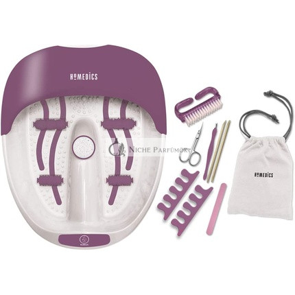 House of Marley HoMedics Luxus Körömápoló Lábfürdő és Köröm Készlet - Láb Buborékfürdő, Buborék Masszázs Integrált Pedikűr Tartozékokkal, Masszírozó Hengerekkel és Melegítő Funkcióval, Körömápoló Készlettel