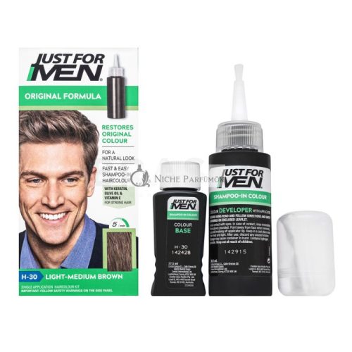 Just For Men Shampoo-in Haircolour színező sampon férfiaknak H30 Light Medium Brown 66 ml
