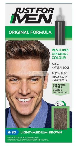 Just For Men Gel Color hajfesték férfiaknak H30 Light Medium Brown