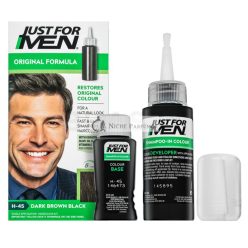  Just For Men Autostop Hair Colour színező sampon férfiaknak H45 Dark Brown Black 35 g