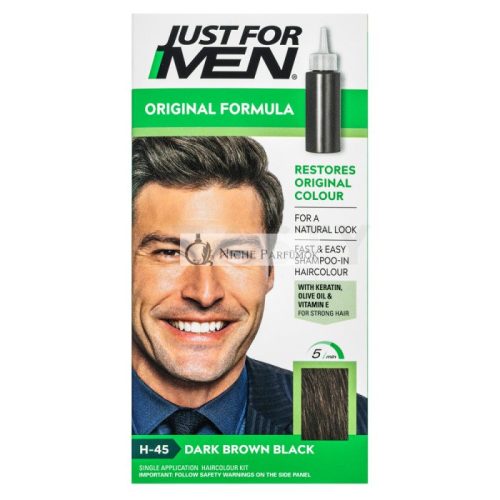 Just For Men Autostop Hair Colour színező sampon férfiaknak H45 Dark Brown Black 35 g