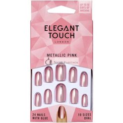 Elegant Touch Fémes Rózsaszín Műköröm