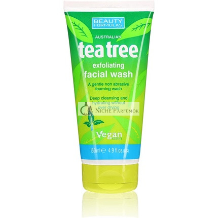 Beauty Formulas Australisches Teebaum-Gesichtspeeling-Reiniger 150 ml