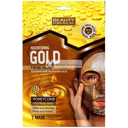 Beauty Formulas Nährende Gold-Gesichtsmaske mit Honigwabenstruktur