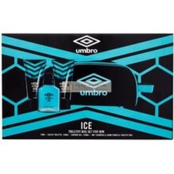   Umbro Ice Geschenkset - Eau De Toilette 75 Ml, Duschgel 150 Ml, 2-in-1 Shampoo und Conditioner 150 Ml, Kosmetiktasche