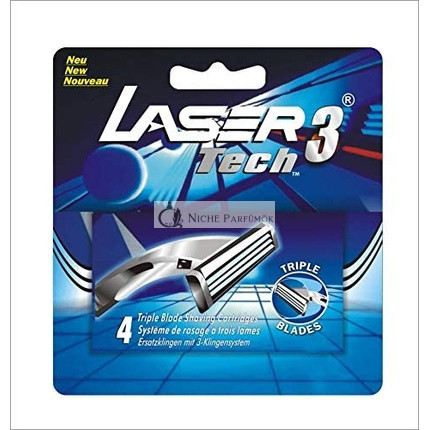 Laser Tech3 Rasierklingen Ersatzklingen 3-Klingen-System für Männer mit Aloe Vera Schmierung