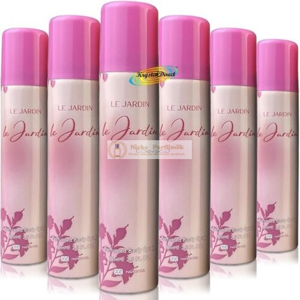 Le Jardin Original Parfümierter Körperspray für Sie 75ml - 6er Pack