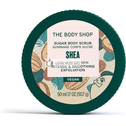 The Body Shop Shea Körperpeeling Intensives Zuckerkörperpeeling für Sehr Trockene Haut 50ml