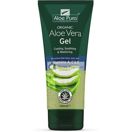 Aloe Pura Bio Aloe Vera Gel mit Vitaminen A, C und E, 200ml