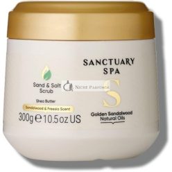   Sanctuary Spa Arany Szantálfa Homok és Só Tisztító, 300 g
