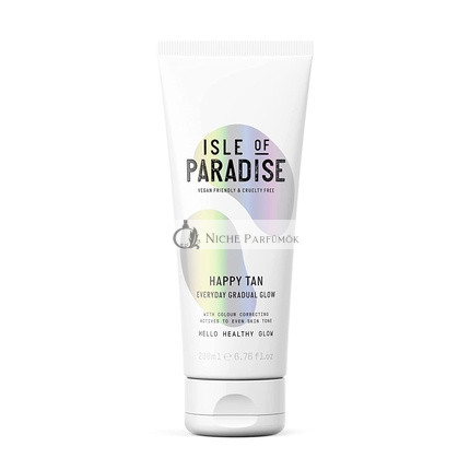 Isle of Paradise HAPPY TAN Selbstbräuner Lotion 200ml, Natürliche & vegane Inhaltsstoffe