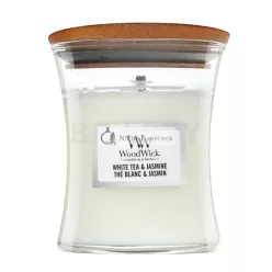 Woodwick White Tea & Jasmine illatos gyertya 85 g