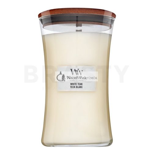 Woodwick White Teak illatos gyertya 610 g