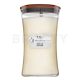Woodwick White Teak illatos gyertya 610 g