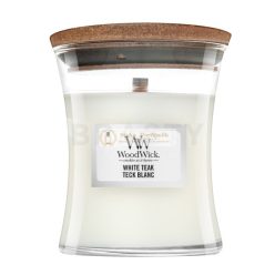 Woodwick White Teak illatos gyertya 85 g