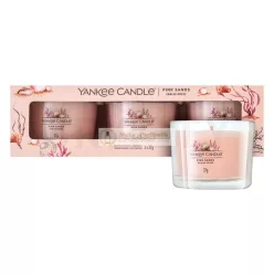 Yankee Candle Pink Sands fogadalmi gyertya 3 x 37 g
