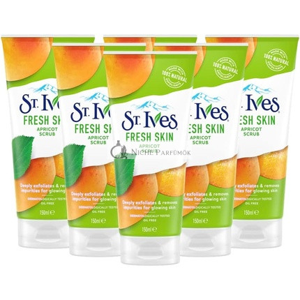 St Ives Friss Bőr Sárgabarack Arctisztító Radír 150ml, 6 db-os csomag