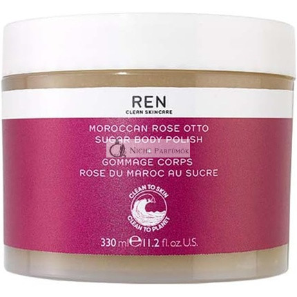 REN Marokkói Rózsa Otto Cukor Testápoló, 330ml