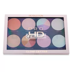   Makeup Revolution Pro HD Amplified Palette Glow Getter multifunkciós arc paletta 24 g
