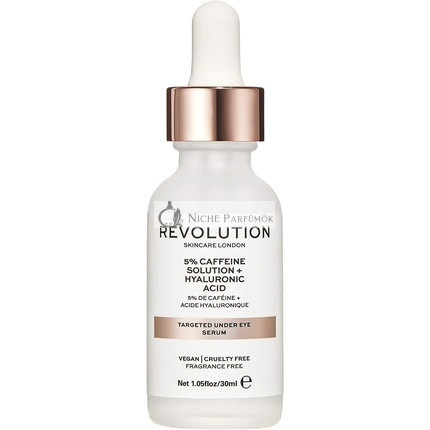 Revolution Skincare London 5% Koffein és Hialuronsav Revitalizáló Szemkörnyék Ápoló Szérum, 30ml