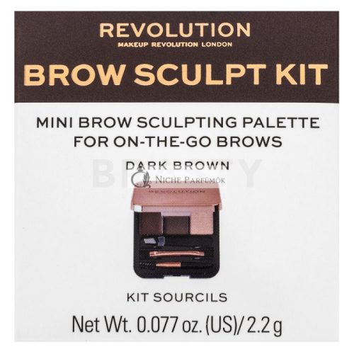 Makeup Revolution Brow Sculpt Kit - Dark paletta a szemöldök sminkeléséhez