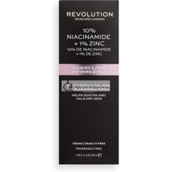   Revolution Skincare London Niacinamide és Cink Szérum Bőrhibákra és Pórusokra, 60ml