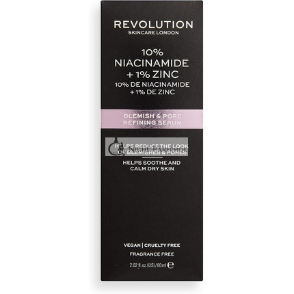 Revolution Skincare London Niacinamide és Cink Szérum Bőrhibákra és Pórusokra, 60ml