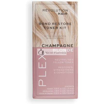 Revolution Haircare Plex Bond Restore Toner Készlet Szőke és Barna Hajhoz, Fél-Állandó, Vegán és Állatkísérlet Mentes, 165g