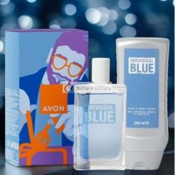   Avon Individual Blue Férfi Ajándékcsomag Parfümmel, Tusfürdővel és Samponnal - Grapefruit