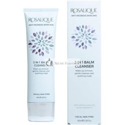   Rosalique 3 az 1-ben Balz Tisztító a Érzékeny Vörösödésre Hajlamos Bőrre, Kíméletes Sminklemosó, Luxus Tisztító és Nyugtató Maszk